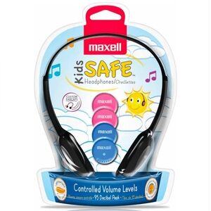 Maxell Kids Safe Headphone with volume level protection, Black NEW